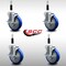 Service Caster 5'' SS Blue Poly Swivel 7/8'' Expanding Stem Caster Set with Brake, 4PK SCC-SSEX20S514-PPUB-BLUE-TLB-78-4 - alternate 2